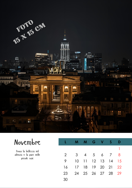 CALENDARIO da TAVOLO 15X21 CM