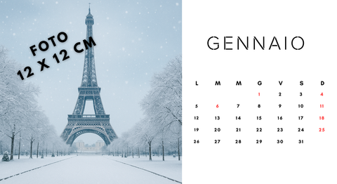 CALENDARIO da TAVOLO 22X12cm