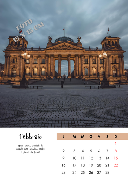 CALENDARIO da TAVOLO 15X21 CM