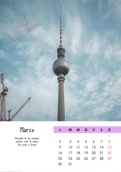 CALENDARIO da TAVOLO 15X21 CM