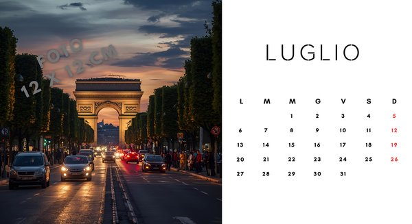 CALENDARIO da TAVOLO 22X12cm