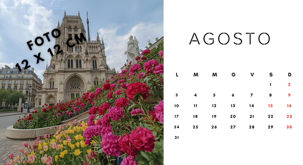 CALENDARIO da TAVOLO 22X12cm